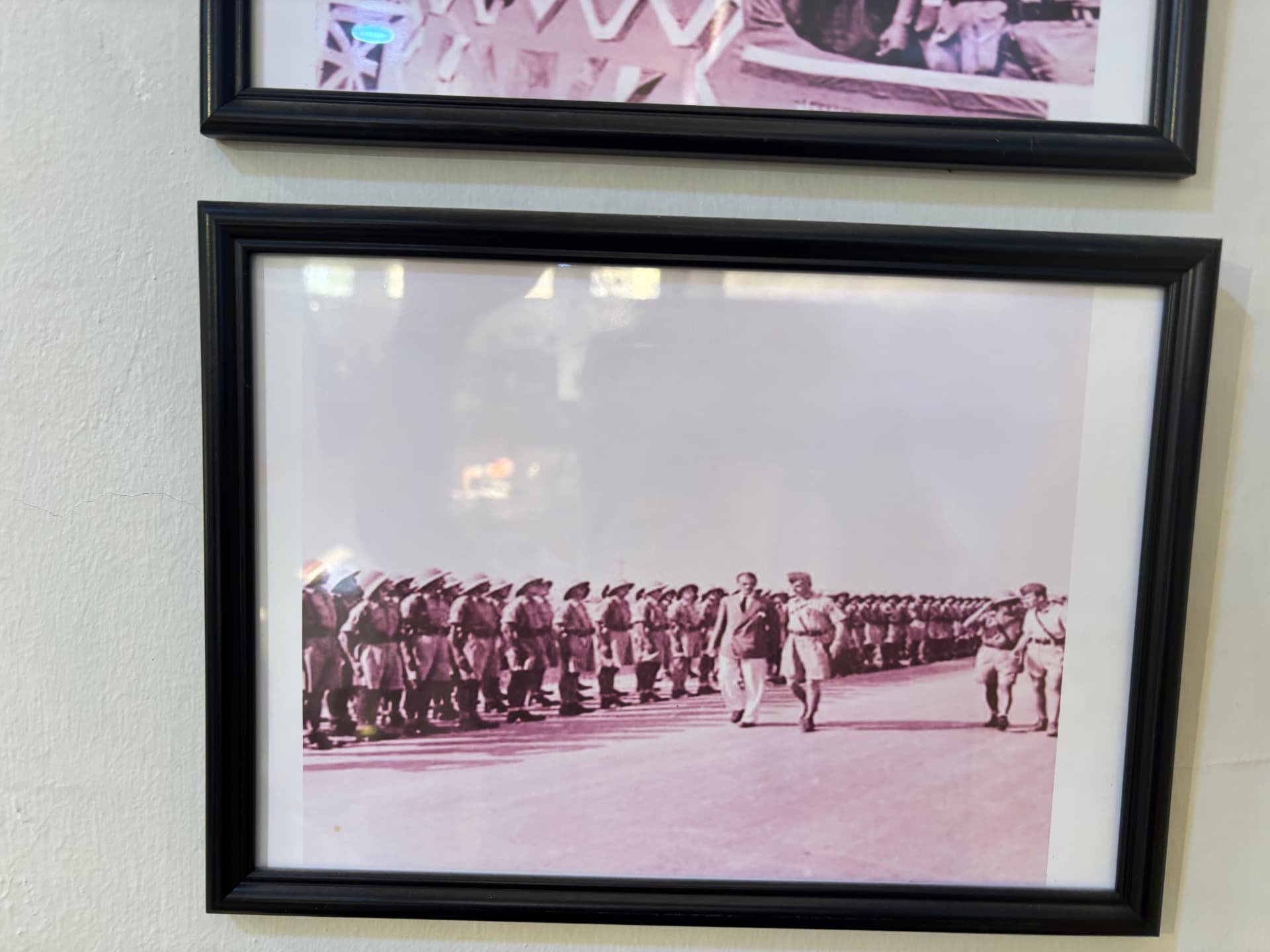 Polish troops of Anders' Army on parade, one of the historical photographs of the camp held in the museum collection.