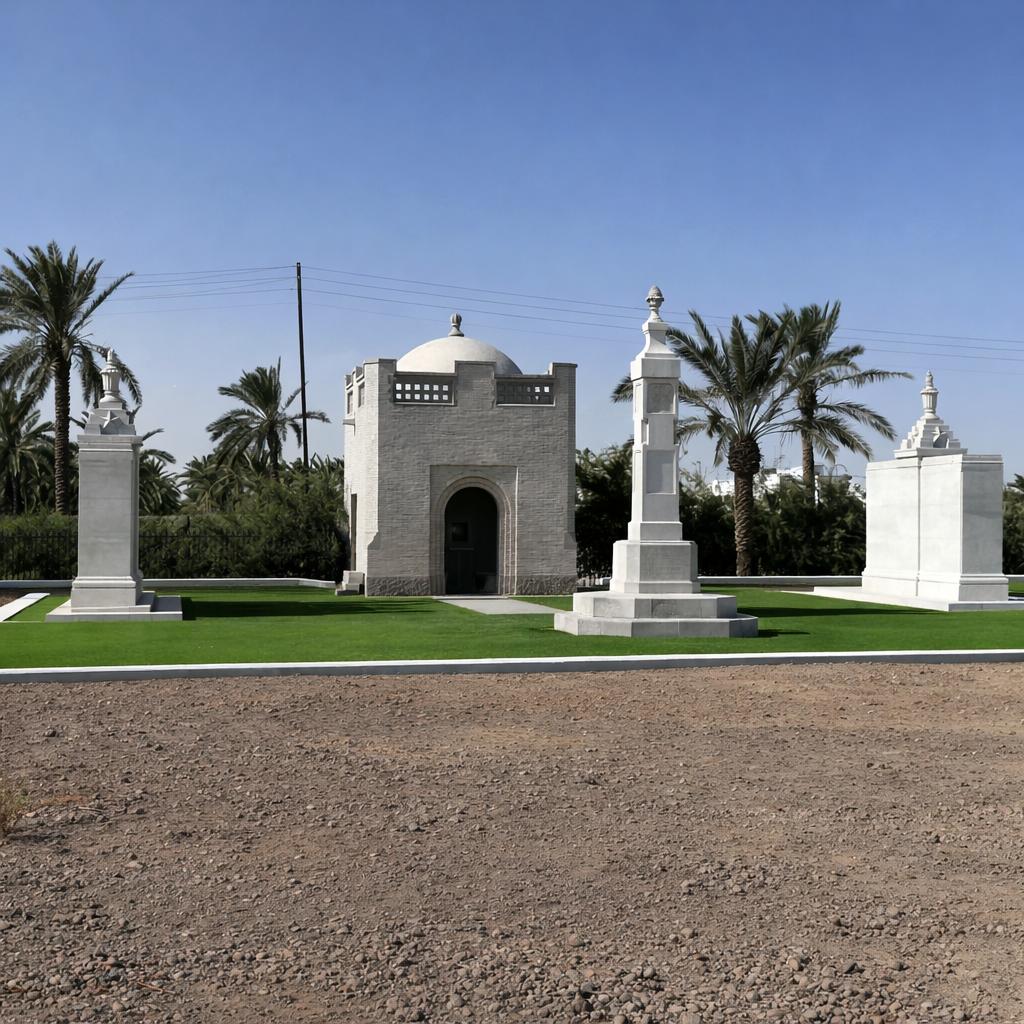 Conceptual vision of restored WW2 Cremation Memorial with landscaping view 2