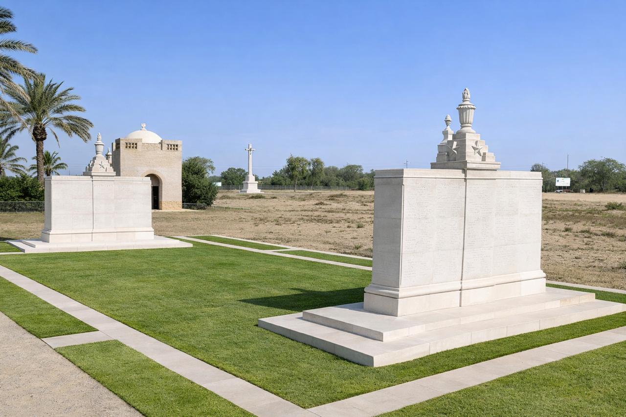 Conceptual vision of restored WW2 Cremation Memorial with landscaping view 1