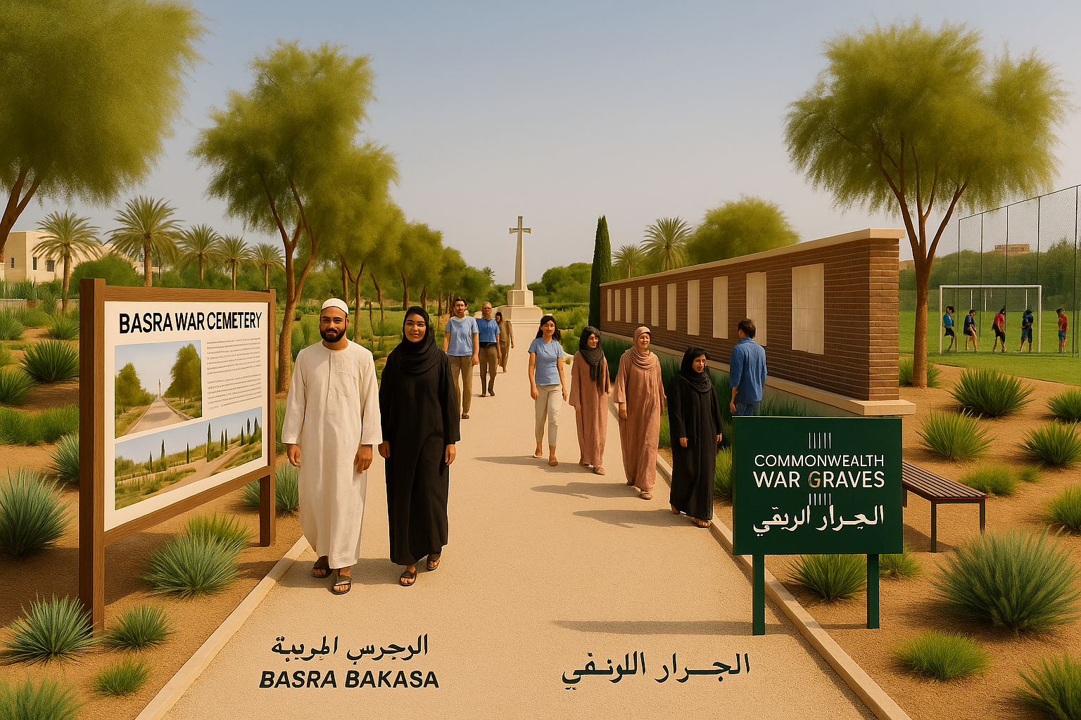 Conceptual vision of Basra War Cemetery as a restored Peace Park with community integration