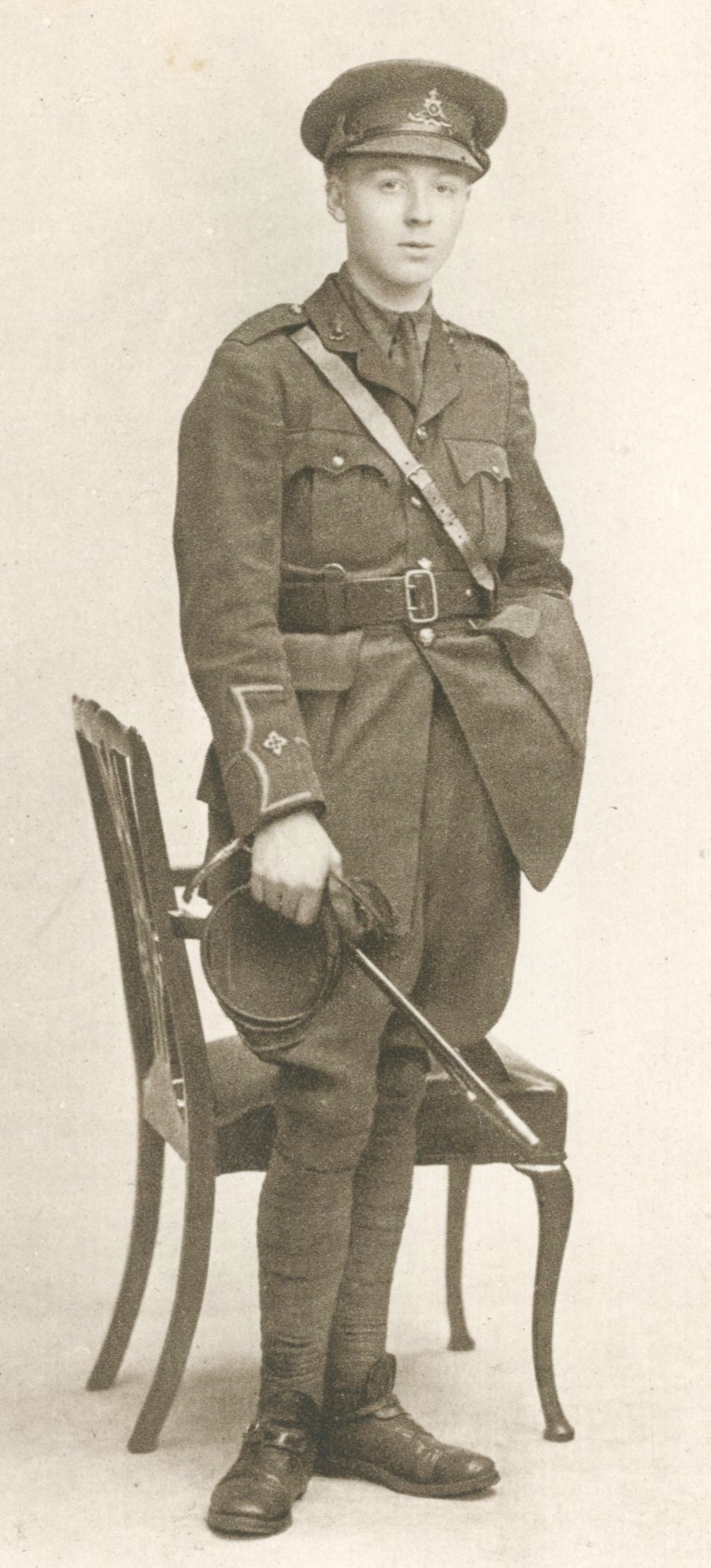 Portrait of 2nd Lt. Frederick Ivor Thesiger, Royal Field Artillery, in uniform.